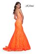 La Femme 32314 Illusion Sides Bare Back Lace Dress