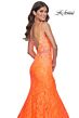 La Femme 32314 Illusion Sides Bare Back Lace Dress