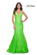 La Femme 32314 Illusion Sides Bare Back Lace Dress