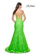 La Femme 32314 Illusion Sides Bare Back Lace Dress