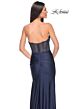 La Femme 32316 Illusion Corset Hot Fix Strapless Dress