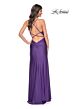 La Femme 32317 Strappy Back Cowl Neck High Slit Dress