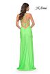La Femme 32321 Lace Corset Slit Skirt Dress