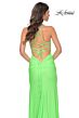 La Femme 32321 Lace Corset Slit Skirt Dress