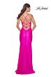 La Femme 32324 Embellished Top Lace-Up Back Dress
