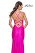 La Femme 32324 Embellished Top Lace-Up Back Dress
