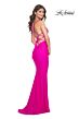 La Femme 32325 Lace-Up Back Embellished Top Dress