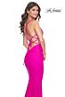 La Femme 32325 Lace-Up Back Embellished Top Dress