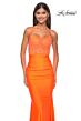 La Femme 32325 Lace-Up Back Embellished Top Dress