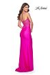 La Femme 32326 Sheer Corset Strapless Sweetheart Neckline Dress