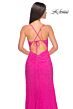 La Femme 32328 Tie Back Illusion Corset Sparkly Dress