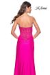 La Femme 32329 Lace Corset Embellished Skirt Dress