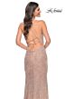 La Femme 32331 High Slit Lace-Up Back Sequin Dress