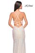 La Femme 32331 High Slit Lace-Up Back Sequin Dress