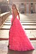 La Femme 32335 Ruffle Skirt Embellished Corset Dress
