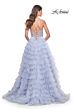La Femme 32335 Ruffle Skirt Embellished Corset Dress