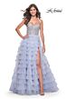 La Femme 32335 Ruffle Skirt Embellished Corset Dress