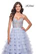 La Femme 32335 Ruffle Skirt Embellished Corset Dress