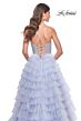 La Femme 32335 Ruffle Skirt Embellished Corset Dress