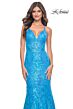 La Femme 32337 Tie Back Vintage Sequin Dress