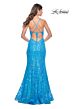 La Femme 32337 Tie Back Vintage Sequin Dress