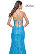 La Femme 32337 Tie Back Vintage Sequin Dress