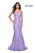 La Femme 32337 Tie Back Vintage Sequin Dress