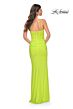 La Femme 32338 Spaghetti Straps High Slit Embellished Dress