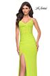 La Femme 32338 Spaghetti Straps High Slit Embellished Dress