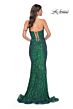 La Femme 32340 Lace-Up Back Strapless Sequin Dress