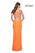 La Femme 32343 Criss Cross Back Embellished Dress