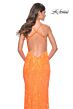 La Femme 32343 Criss Cross Back Embellished Dress