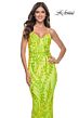 La Femme 32343 Criss Cross Back Embellished Dress