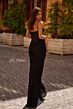 La Femme 32357 Lace Back Peek-A-Boo Neckline Dress