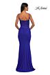 La Femme 32357 Lace Back Peek-A-Boo Neckline Dress