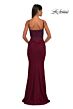 La Femme 32357 Lace Back Peek-A-Boo Neckline Dress