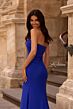 La Femme 32360 Embellished Slit Strapless Dress