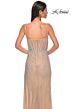 La Femme 32366 Cutaway Slit Illusion Back Glitter Dress