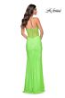 La Femme 32417 Plunging Neckline Illusion Back Sparkly Dress