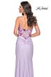 La Femme 32419 Embroidered Corset Slit Skirt Dress
