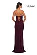 La Femme 32422 High Slit Strapless Corset Hot Fix Dress