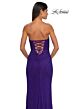 La Femme 32422 High Slit Strapless Corset Hot Fix Dress