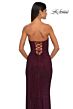 La Femme 32422 High Slit Strapless Corset Hot Fix Dress