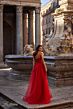 La Femme 32424 High Slit Illusion Back Corset Dress