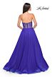 La Femme 32424 High Slit Illusion Back Corset Dress
