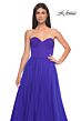 La Femme 32424 High Slit Illusion Back Corset Dress