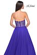 La Femme 32424 High Slit Illusion Back Corset Dress