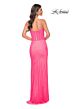 La Femme 32426 Plunging Neckline Corset Top Sparkly Dress