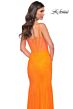 La Femme 32427 Illusion Back High Slit Glitter Corset Dress