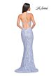 La Femme 32434 Sheer Corset Beaded Lace Dress